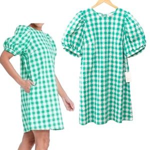 a new day Green and White Checkered Mini Dress